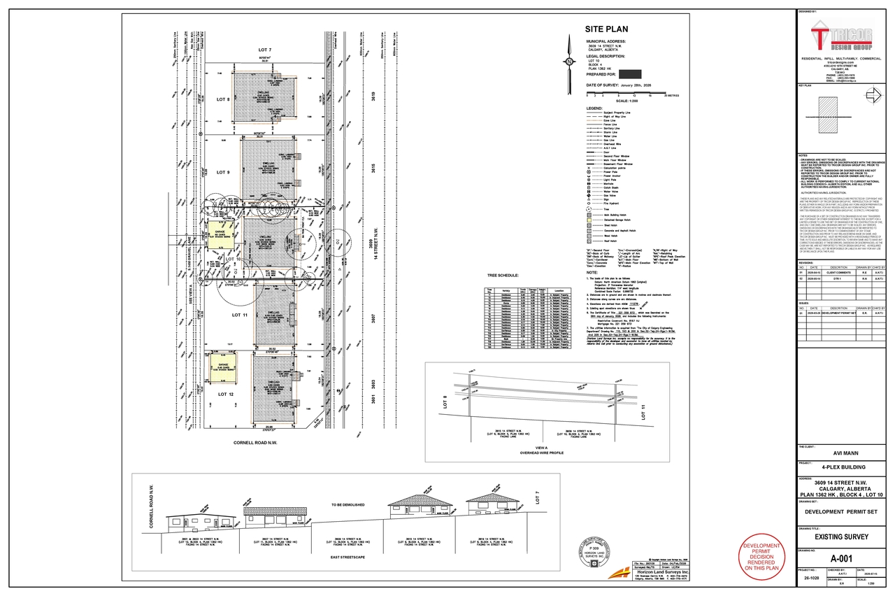 Construction site plan for project from page 3 of the file 'DP2026-01501 - DMAP DECISION RENDERED (5MB) 2026-07-22'