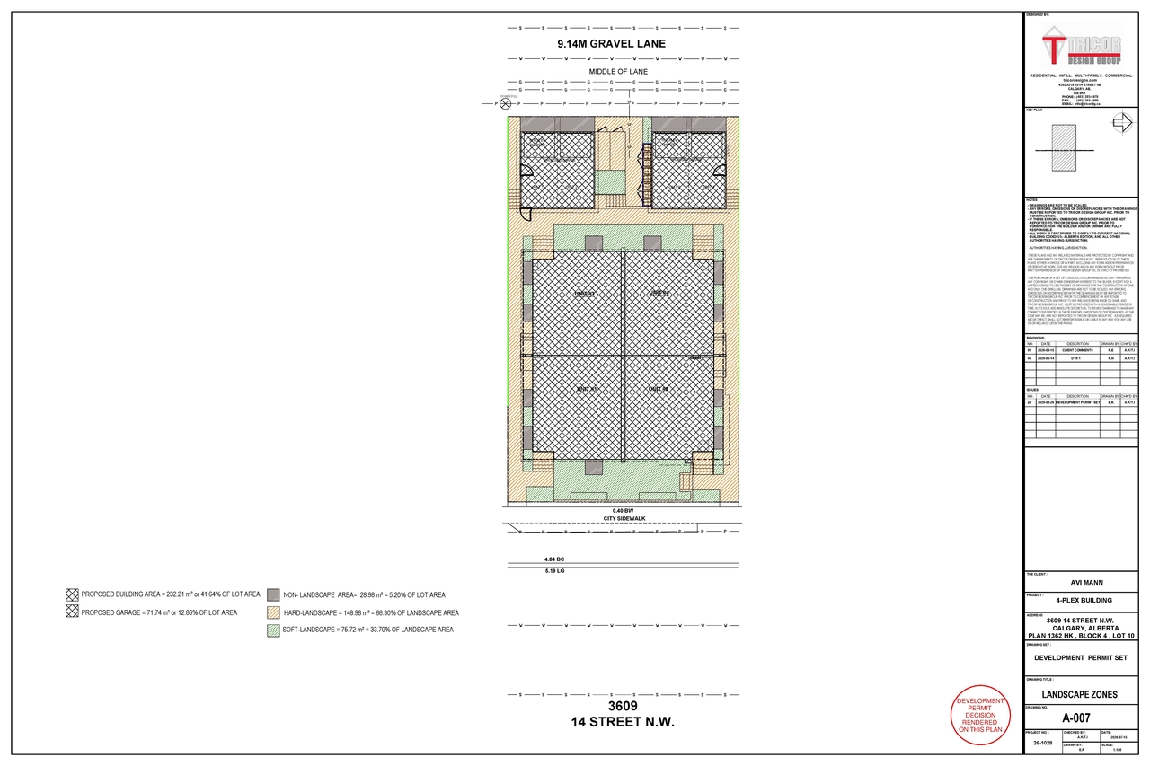 Construction site plan for project from page 9 of the file 'DP2026-01501 - DMAP DECISION RENDERED (5MB) 2026-07-22'