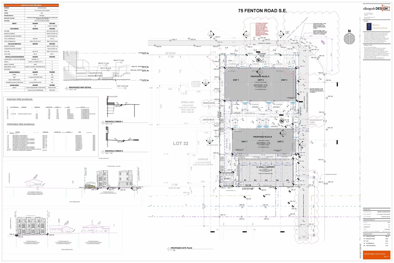 Construction site plan for project from page 3 of the file 'DP2026-01513 - DMAP Plans Amended (6MB) 2026-07-23'