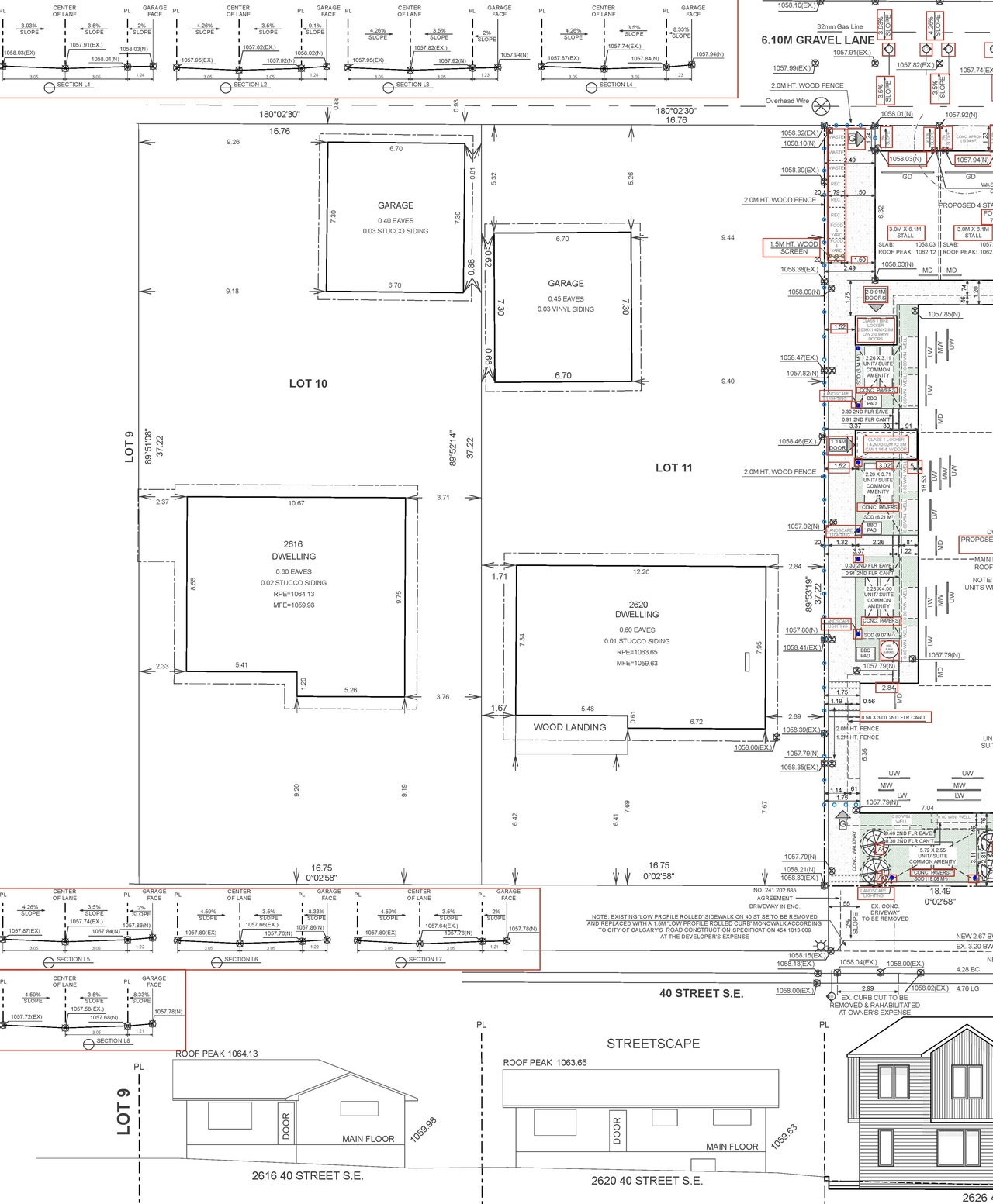 Construction site plan for project from page 1 of the file 'DP2026-01524 DMAP Plans (Amended) 2026-06-13 (1MB)'