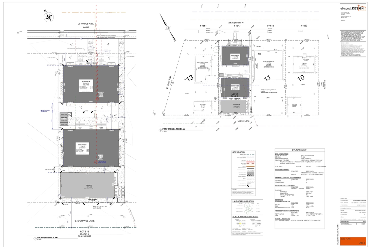 Construction site plan for project from page 2 of the file 'DP2026-01534 DMAP Plans Submitted (5MB) 2026-03-19'