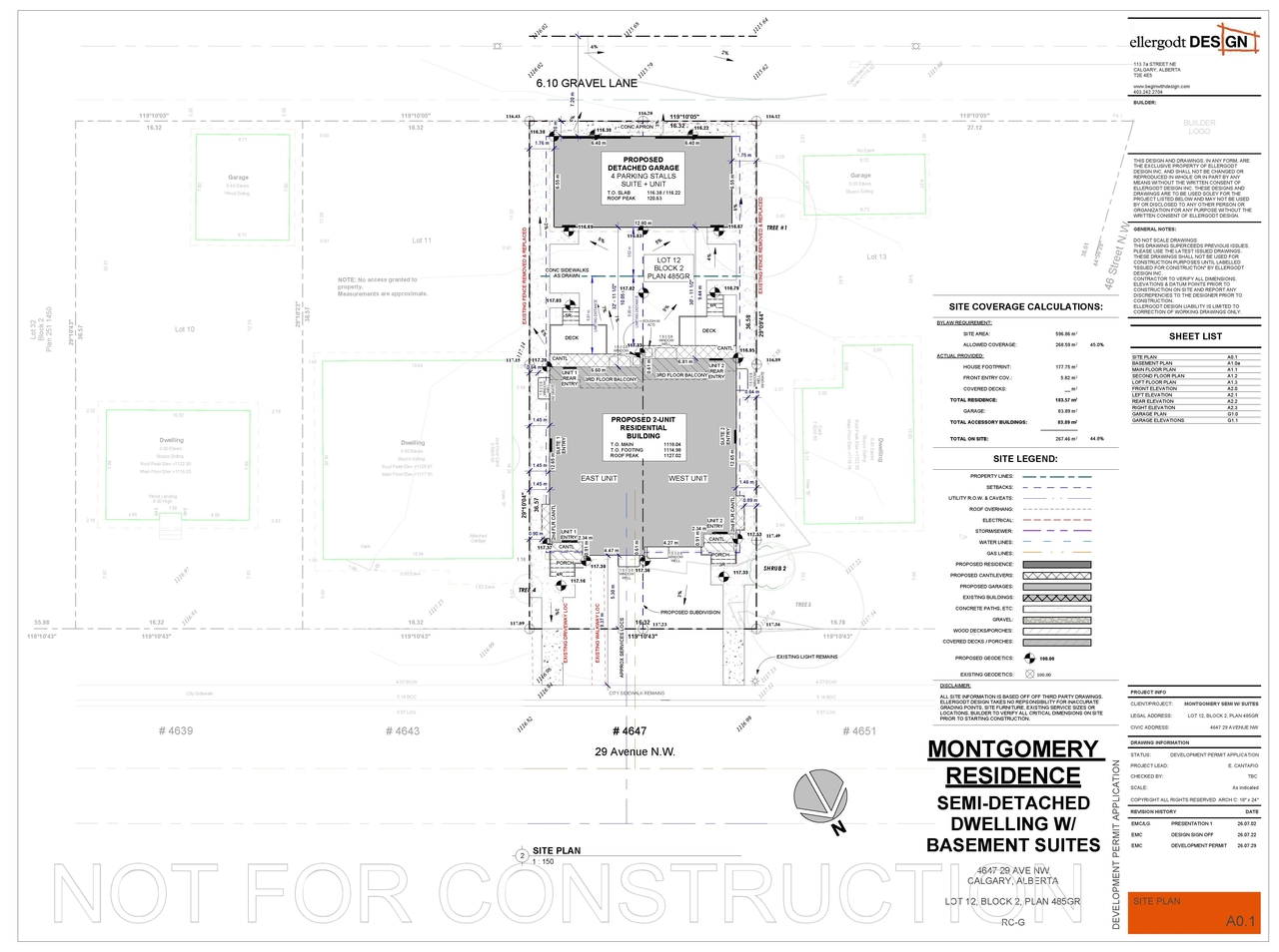 Construction site plan for project from page 2 of the file 'DP2026-01534 - DMAP Plans (amended) 2026-07-29 (2MB)'
