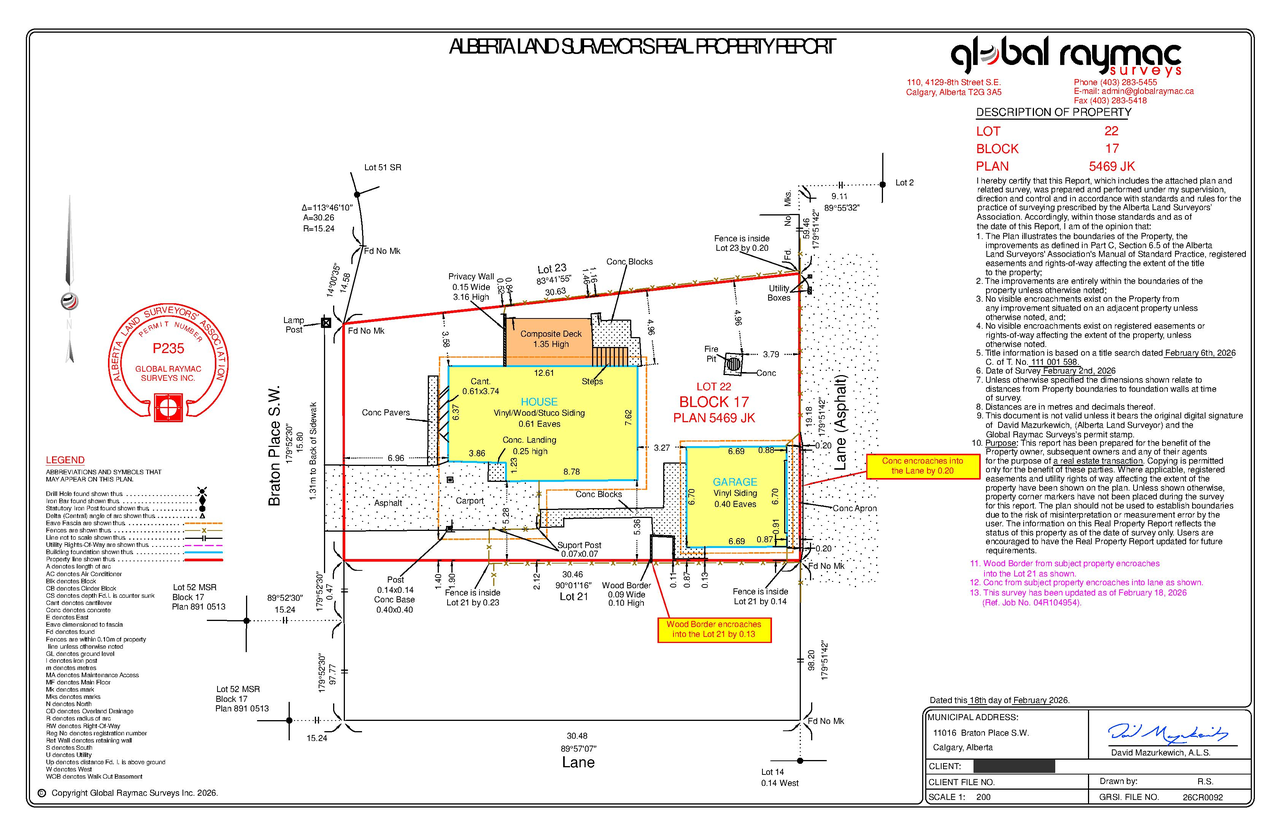 Construction site plan for project from page 1 of the file 'DP2026-01540 - DMAP DECISION RENDERED (1MB) 2026-03-23'