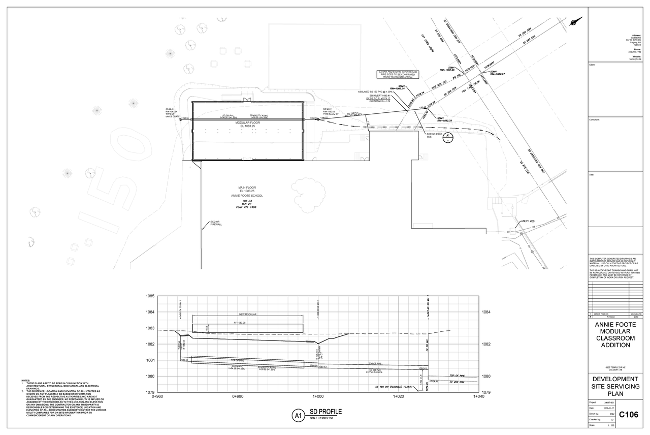 Construction site plan for project from page 4 of the file 'DP2026-01559 DMAP Amended Plans (2MB) 2026-07-16'