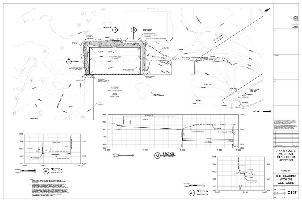 Construction site plan for project from page 5 of the file 'DP2026-01559 DMAP Amended Plans (2MB) 2026-07-16'