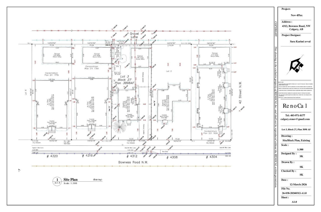 Construction site plan for project from page 1 of the file 'DP2026-01573 DMAP Plans Submitted (1MB) 2026-03-20'