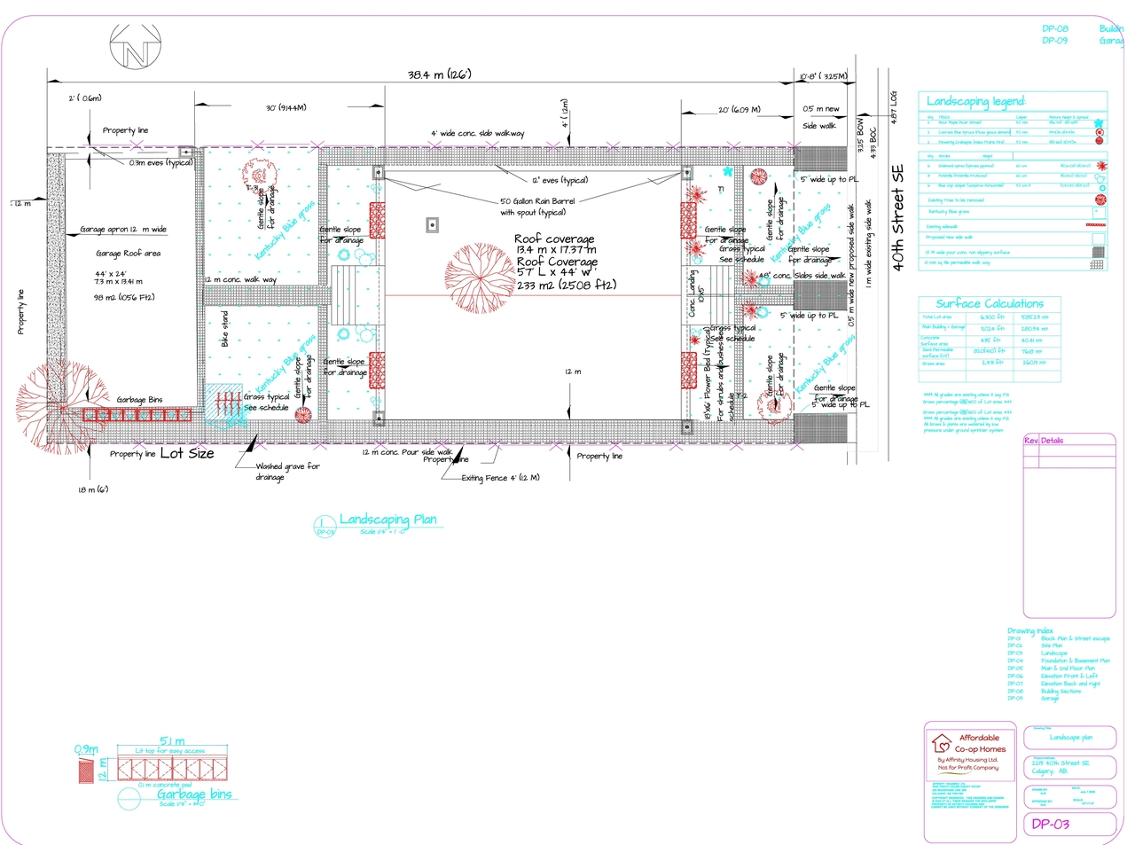 Construction site plan for project from page 3 of the file 'DP2026-01579 DMAP Plans Amended (4MB) 2026-07-08'