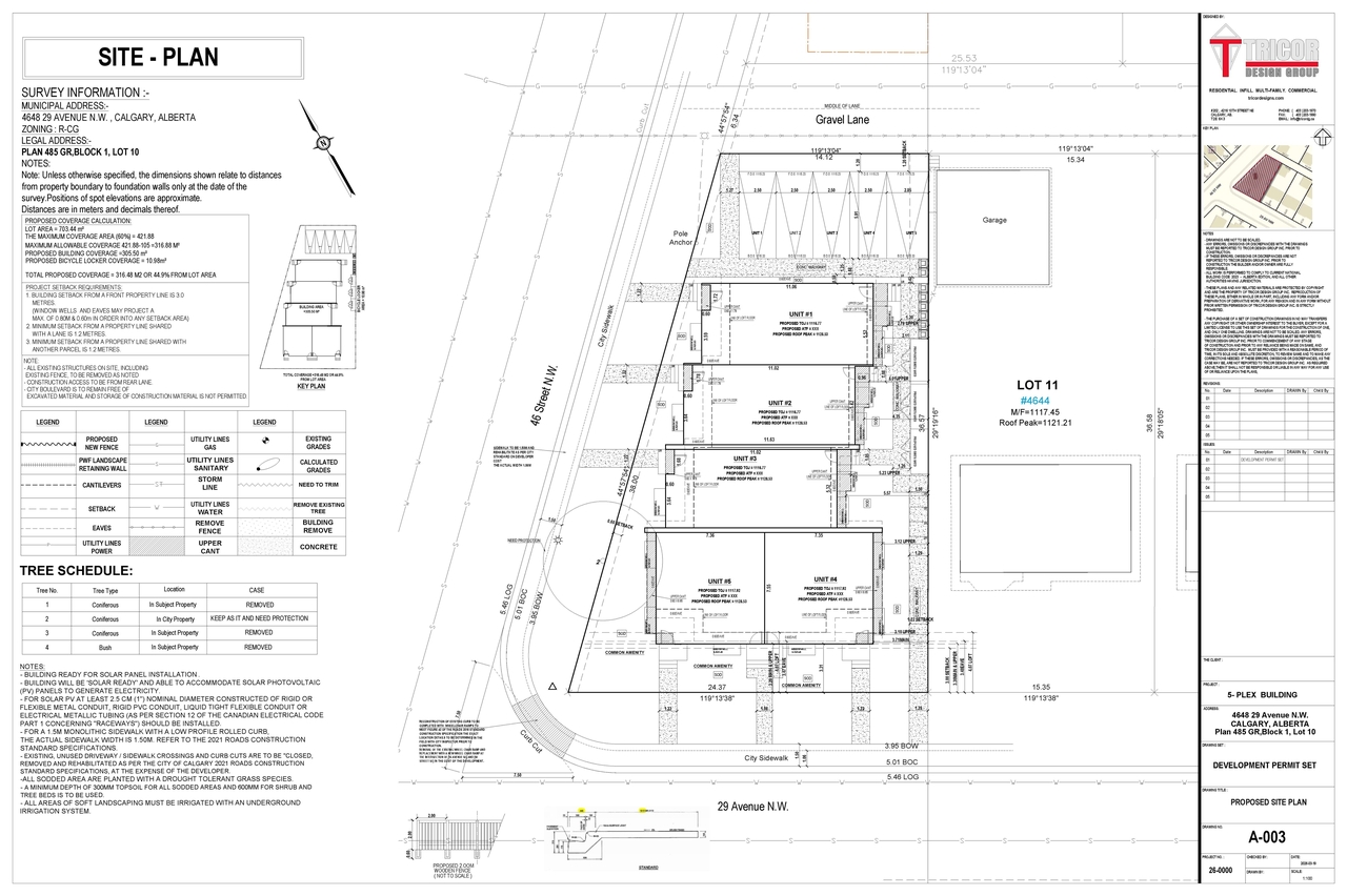 Construction site plan for project from page 5 of the file 'DP2026-01591 DMAP Plans Submitted (7MB) 2026-03-20'