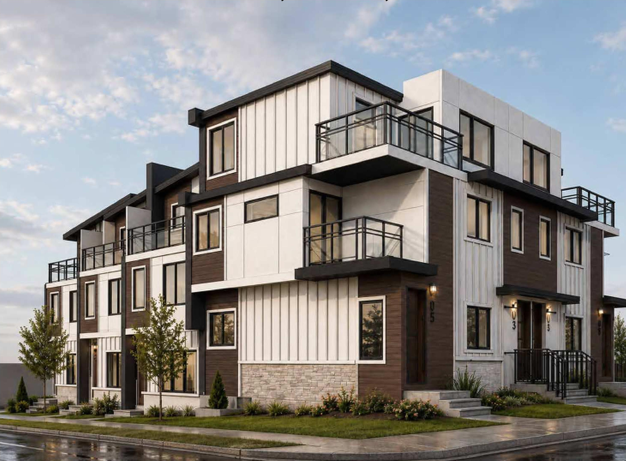 Rendering of building from page 1 of the file 'DP2026-01591 DMAP Plans Amended (2026-06-25) (4MB)'