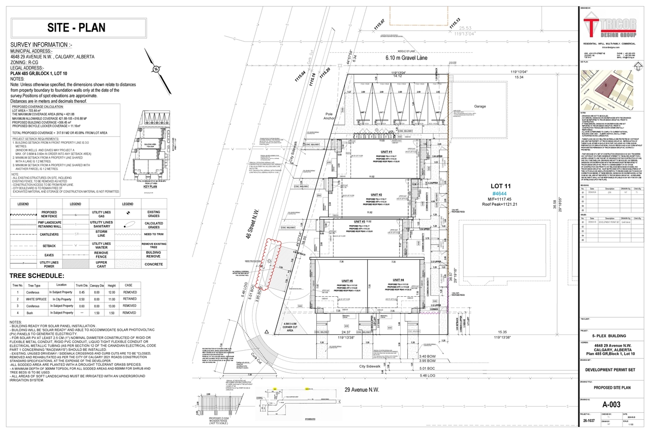 Construction site plan for project from page 4 of the file 'DP2026-01591 DMAP Plans Amended (2026-06-25) (4MB)'