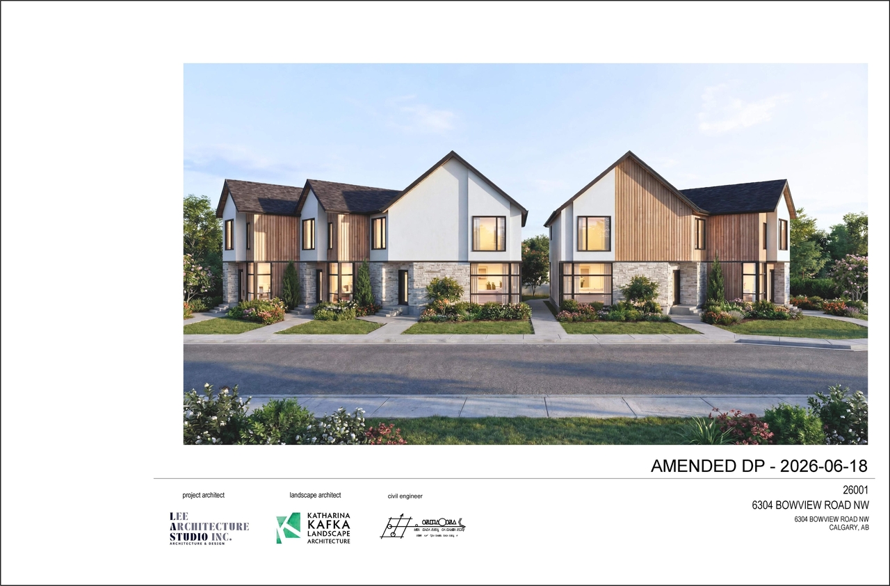 Rendering of building from page 1 of the file 'DP2026-01596 DMAP Plans (Amended) (3MB) 2026-06-18'