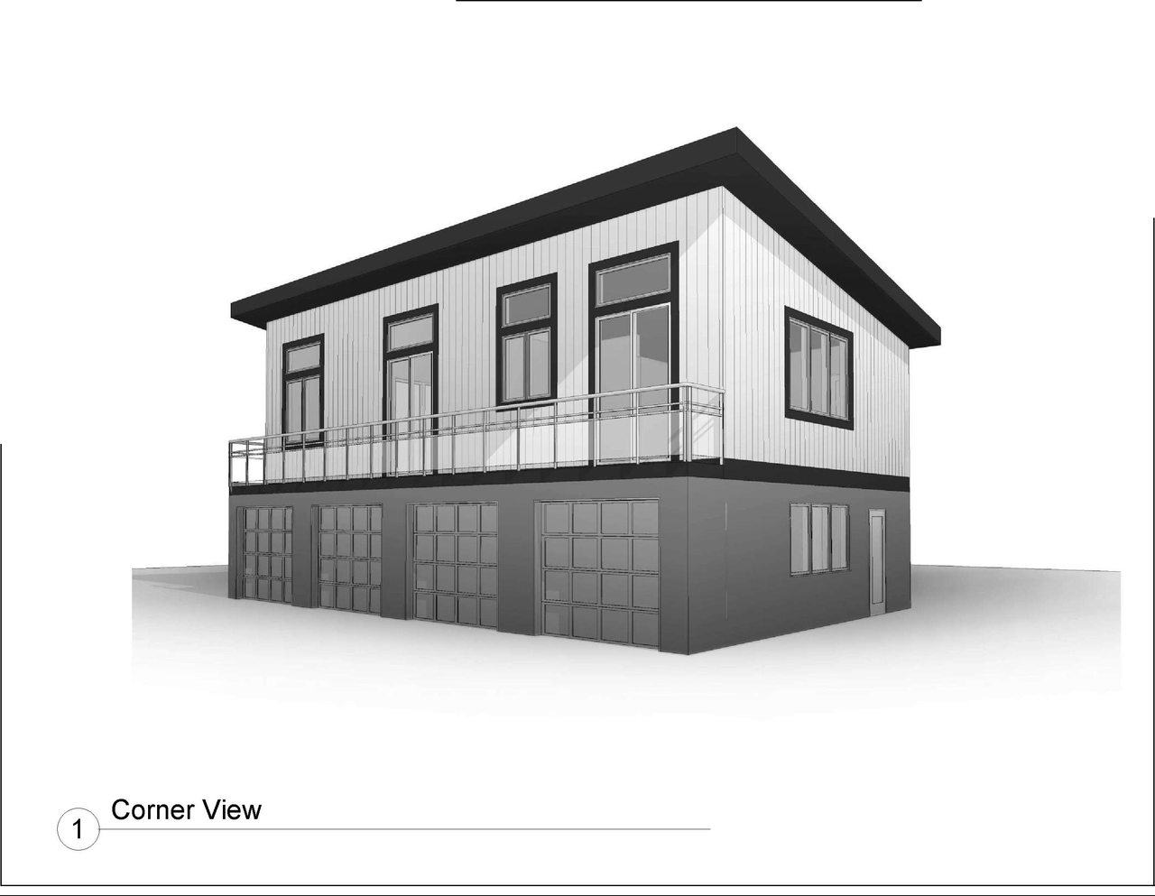 Rendering of building from page 8 of the file 'DP2026-01614 DMAP Plans (Submitted) 2026-04-13 (1MB)'