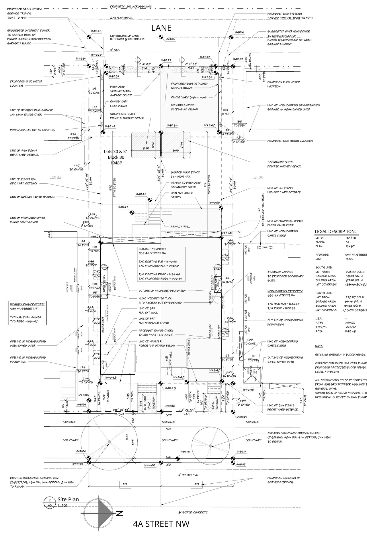 Construction site plan for project from page 4 of the file 'DP2026-01615 DMAP Plans Amended (1MB) 2026-06-24'