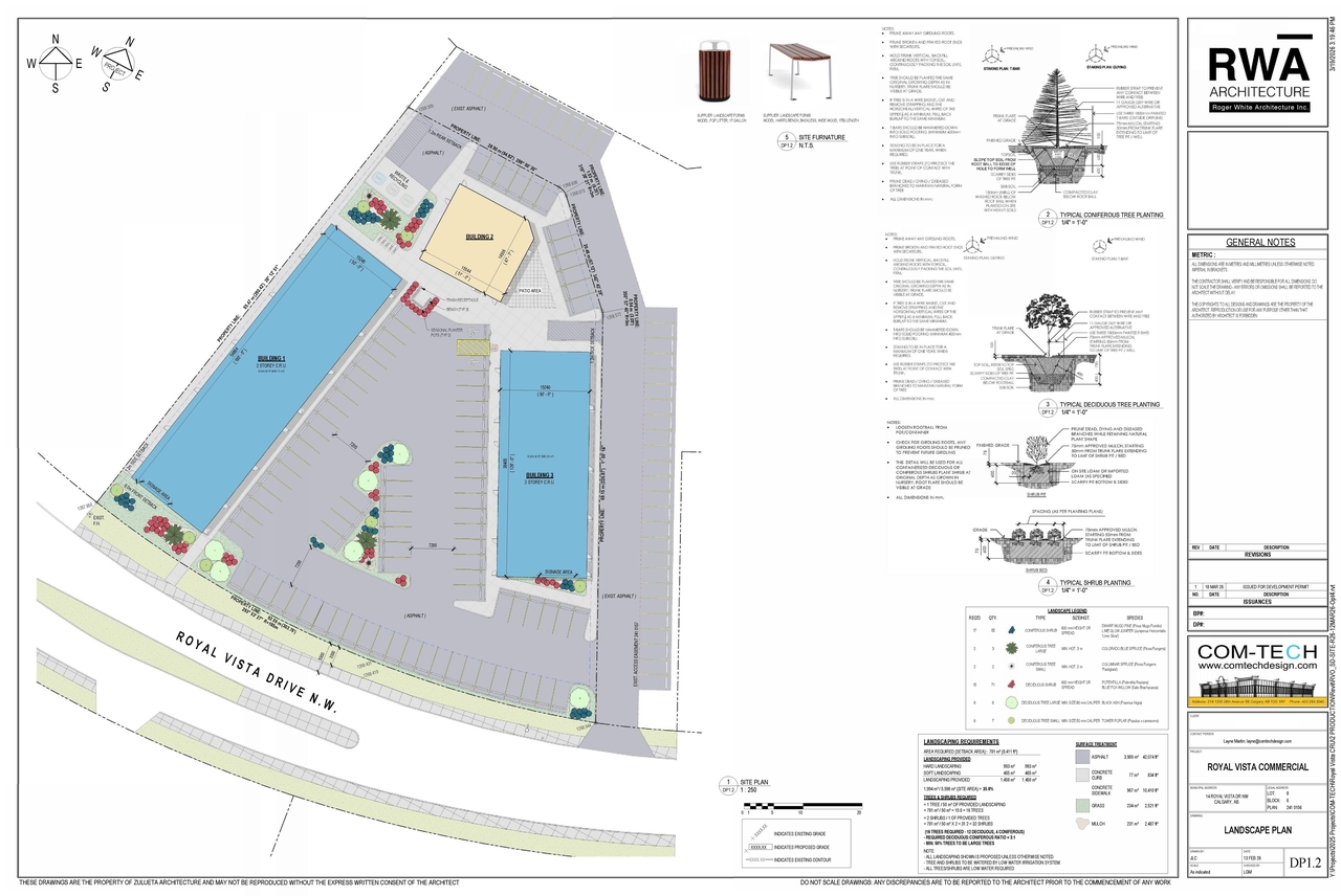 Construction site plan for project from page 6 of the file 'DP2026-01627 DMAP Plans Submitted 2026-04-21 7MB'