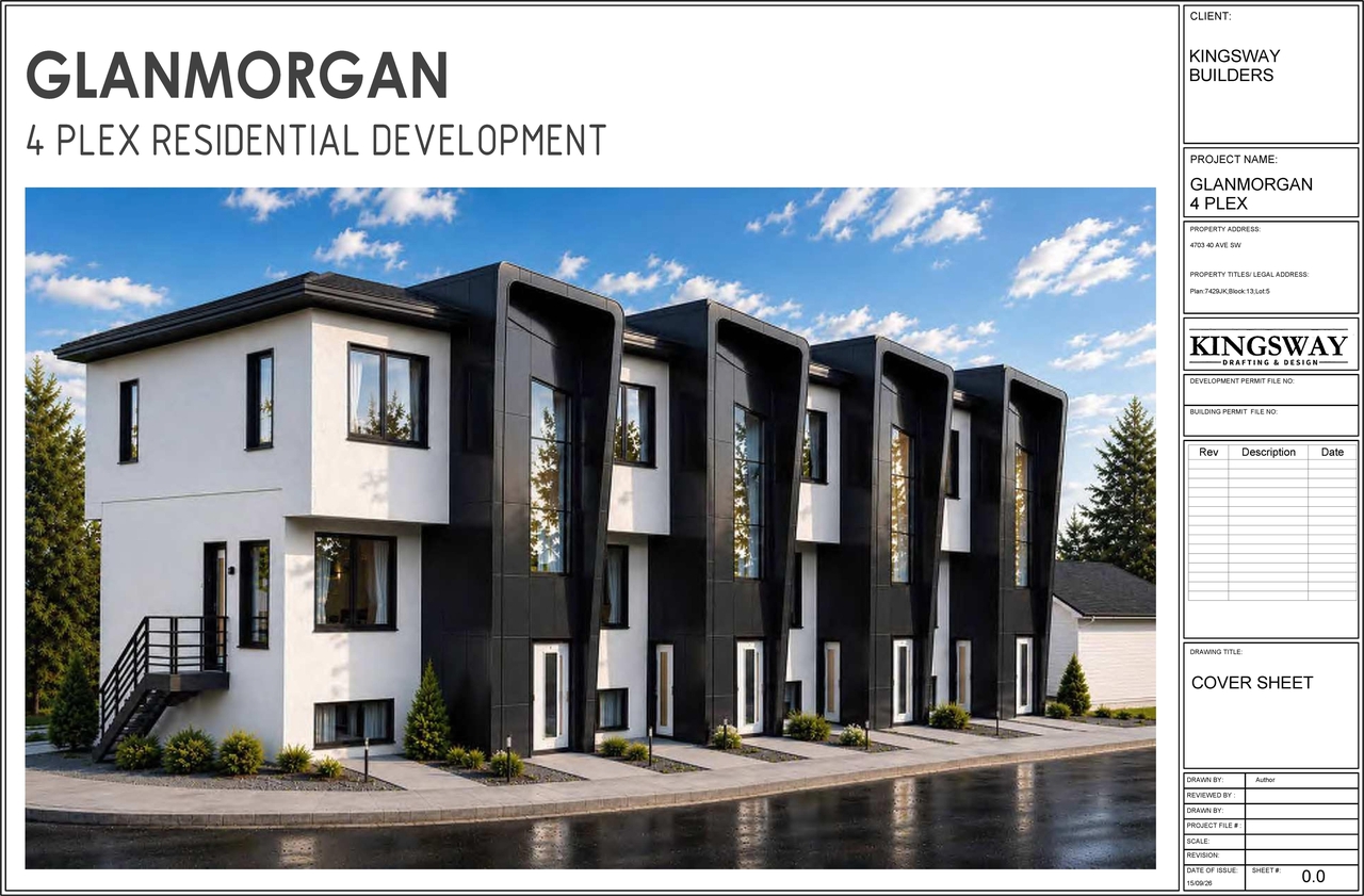 Rendering of building from page 1 of the file 'DP2026-01632 - DMAP Plans (amended) 2026-09-23 (3MB)'