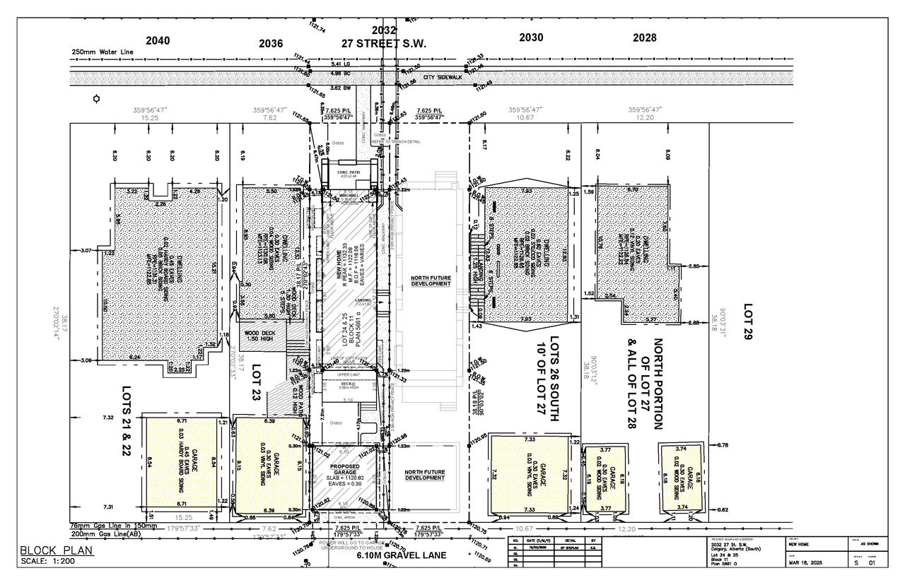 Construction site plan for project from page 8 of the file 'DP2026-01637 DMAP Plans Submitted (3MB) 2026-03-23'