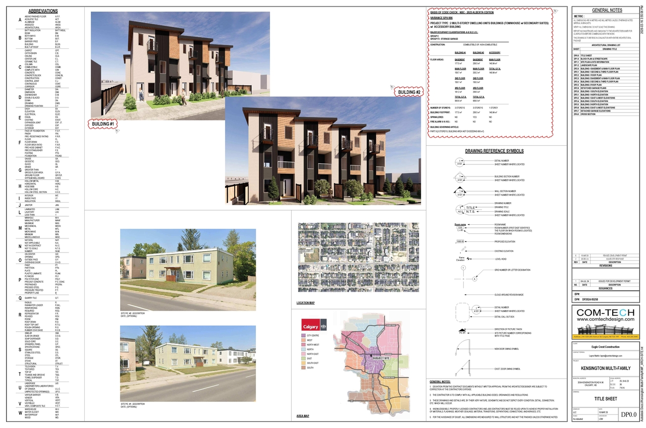 Construction site plan for project from page 1 of the file 'DP2026-01656 DMAP Plans (Submitted) 2026-03-24 (8MB)'