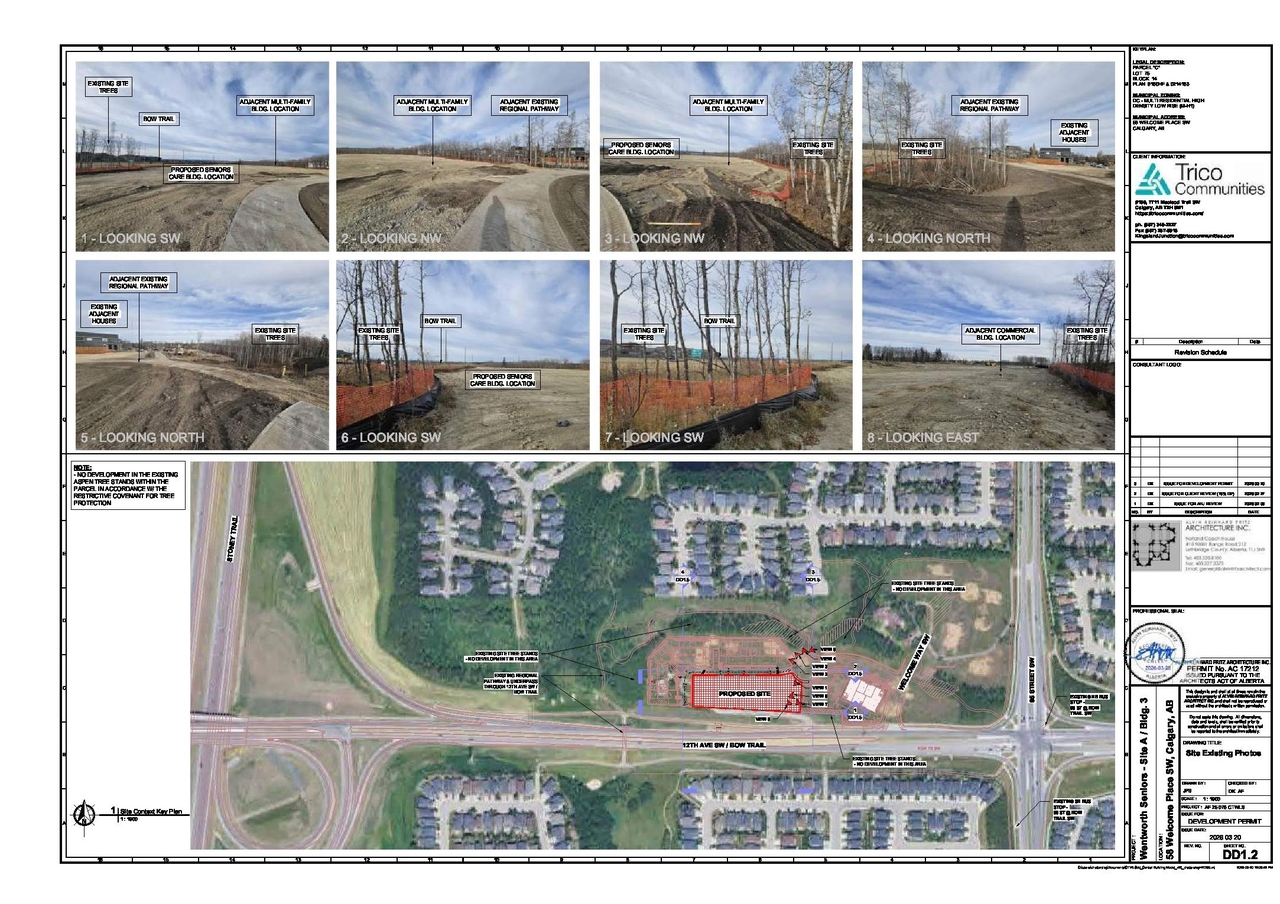Construction site plan for project from page 2 of the file 'DP2026-01661 DMAP Plans Submitted (10MB) 2026-03-24'