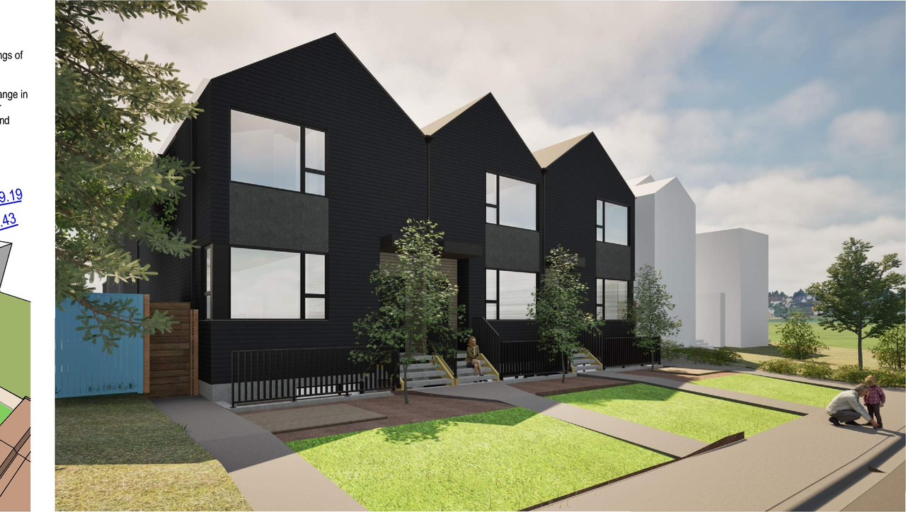 Rendering of building from page 2 of the file 'DP2026-01686 DMAP Plans Submittted (6MB) 2026-03-25'