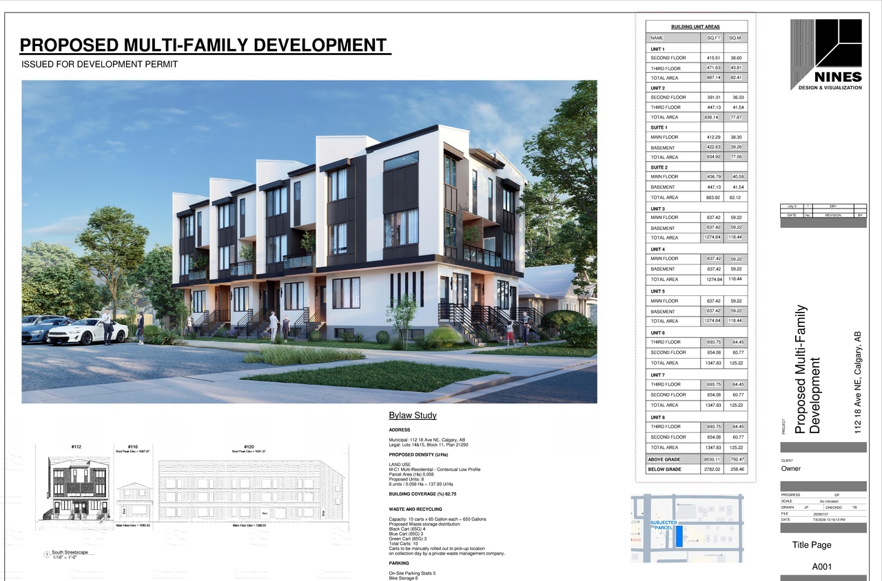Rendering of building from page 1 of the file 'DP2026-01690 - DMAP Plans (amended) 2026-07-28 (1MB)'