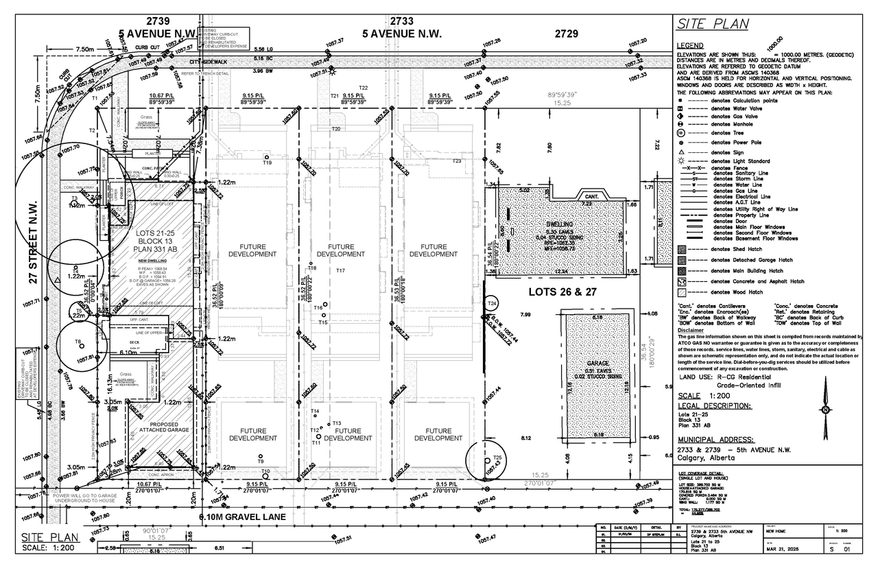 Construction site plan for project from page 1 of the file 'DP2026-01701 DMAP Plans Submitted (3MB) 2026-03-27'