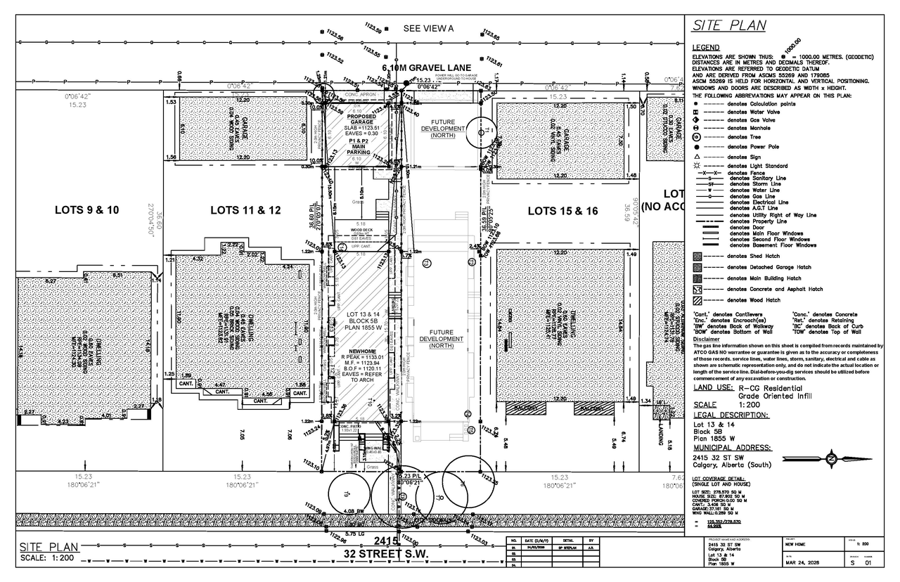 Construction site plan for project from page 2 of the file 'DP2026-01756 DMAP Plans Submitted (3MB) 2026-03-26'