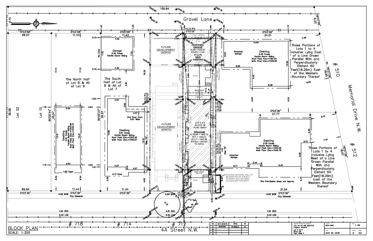 Construction site plan for project from page 2 of the file 'DP2026-01792 DMAP Plans Submitted (2MB) 2026-03-30'
