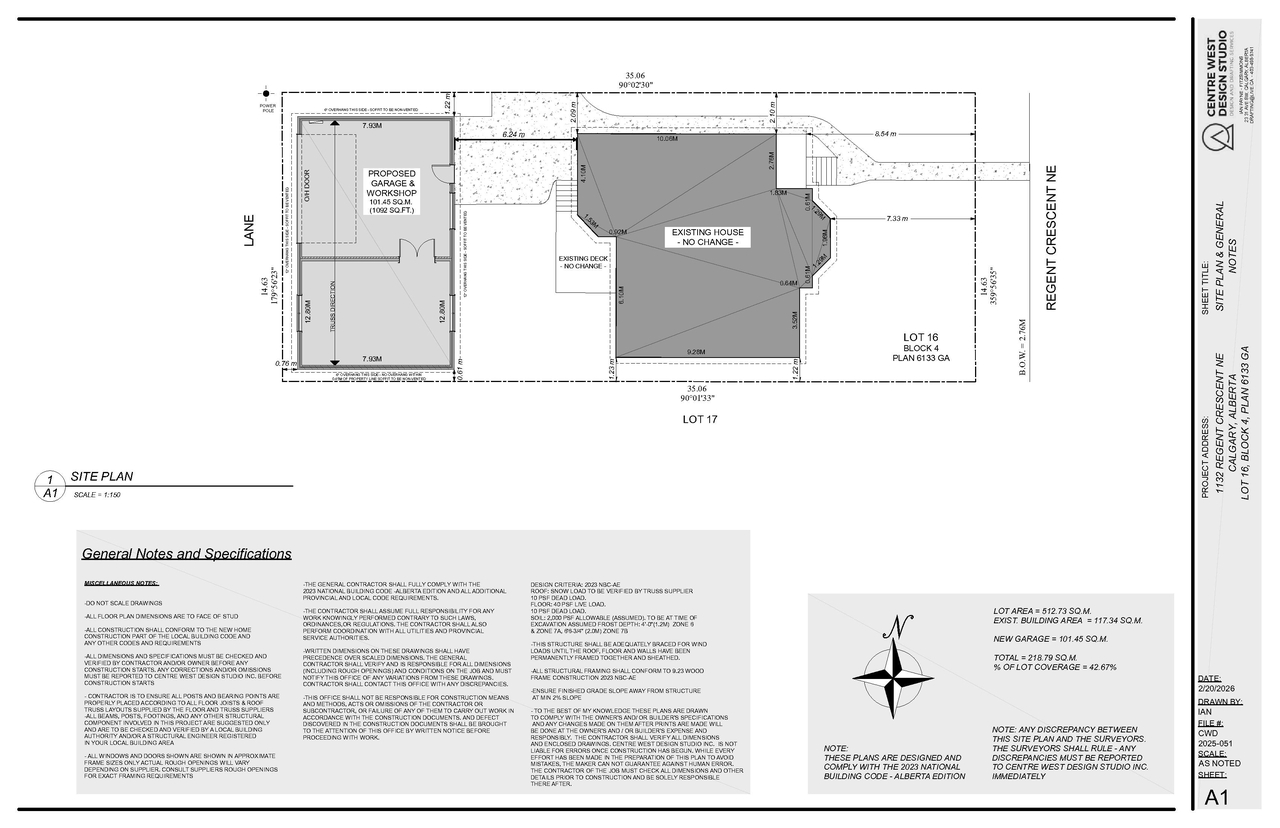 Floor plan for project from page 1 of the file 'DP2026-01802 DMAP Plans (Submitted) 2026-03-28 (1MB)'
