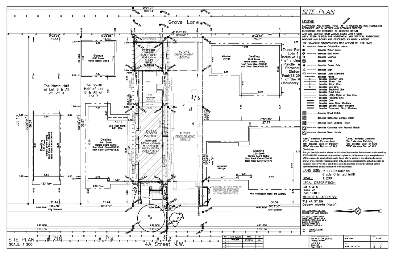 Construction site plan for project from page 1 of the file 'DP2026-01816 DMAP Plans Submitted (2MB) 2026-03-31'