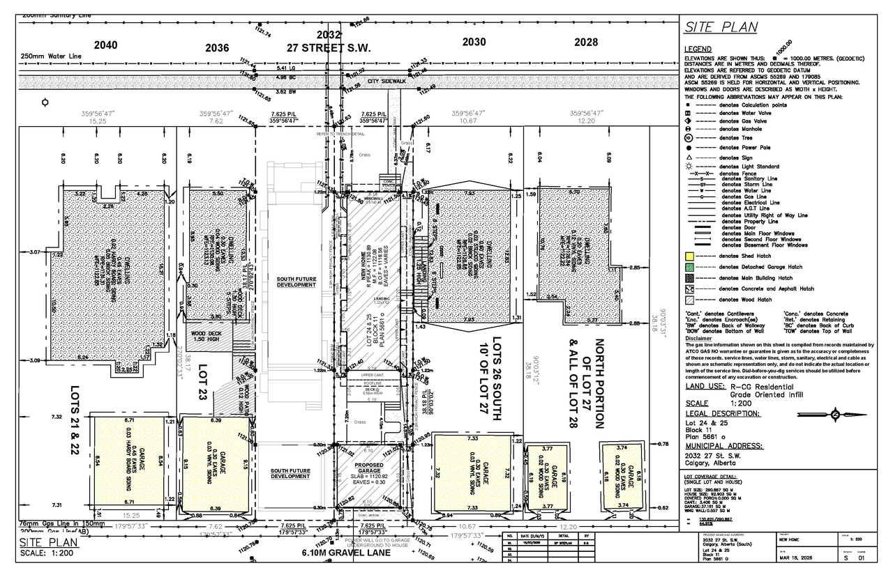 Construction site plan for project from page 1 of the file 'DP2026-01818 DMAP Plans (Submitted) 2026-03-30 (3MB)'