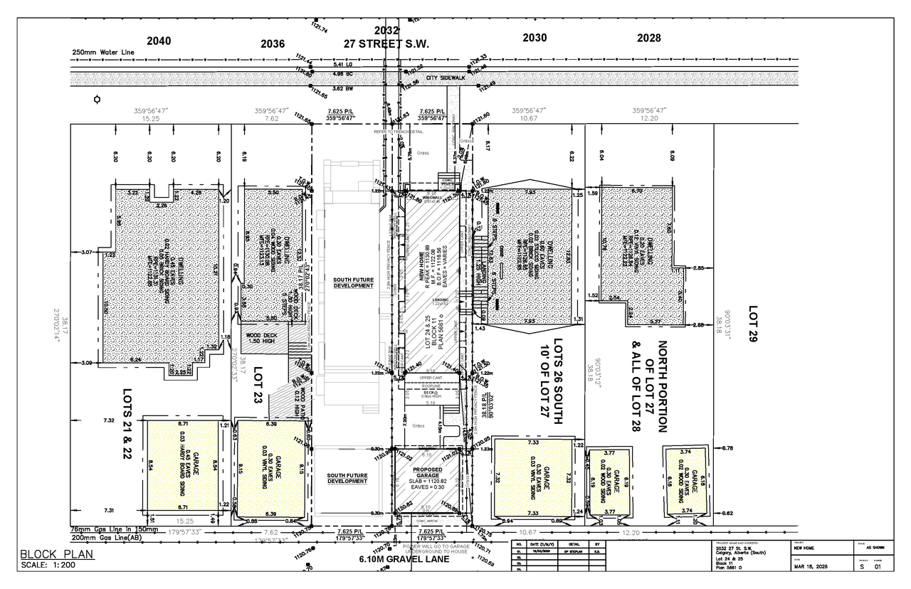 Construction site plan for project from page 2 of the file 'DP2026-01818 DMAP Plans (Submitted) 2026-03-30 (3MB)'