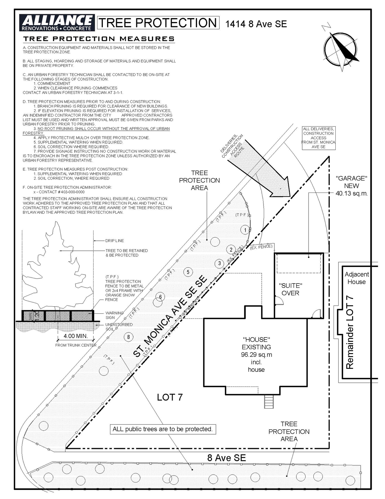 Construction site plan for project from page 3 of the file 'DP2026-01819 - DMAP DECISION RENDERED (3MB) 2026-07-15'