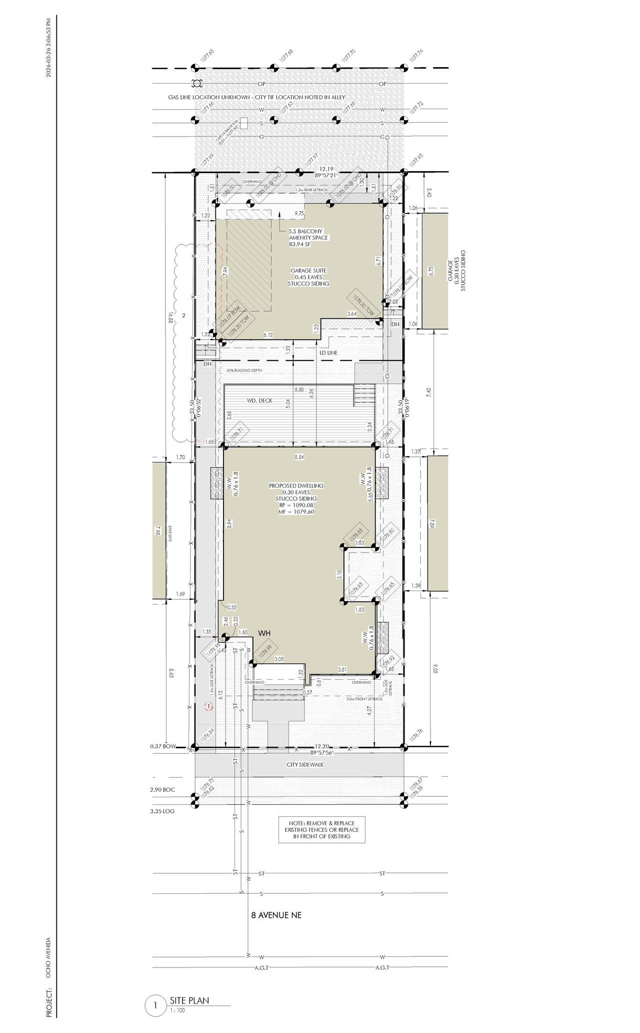 Construction site plan for project from page 8 of the file 'DP2026-01875 DMAP Plans Submitted 2026-04-20 4MB'