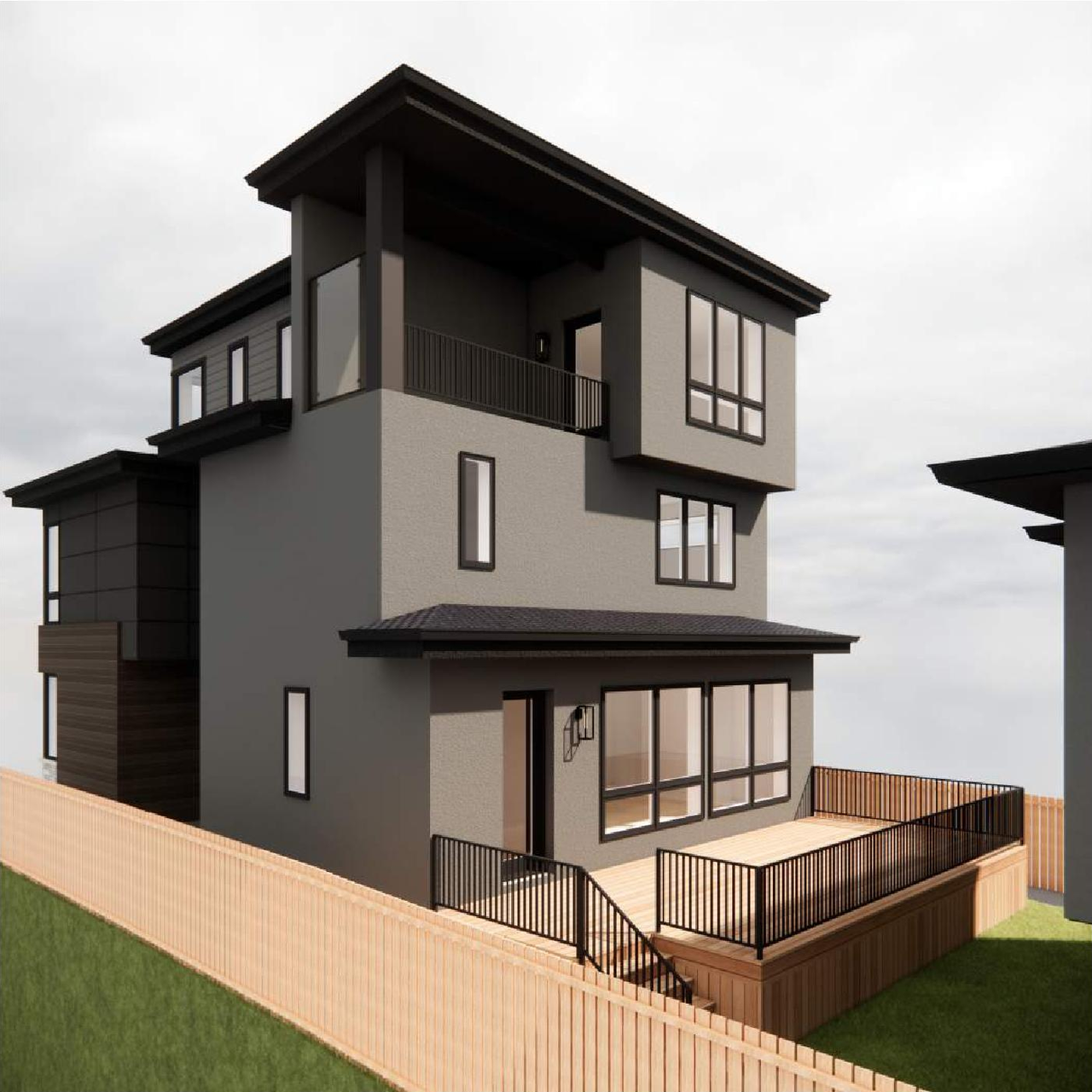 Rendering of building from page 7 of the file 'DP2026-01875 - DMAP Plans Amended (8MB) 2026-06-05'
