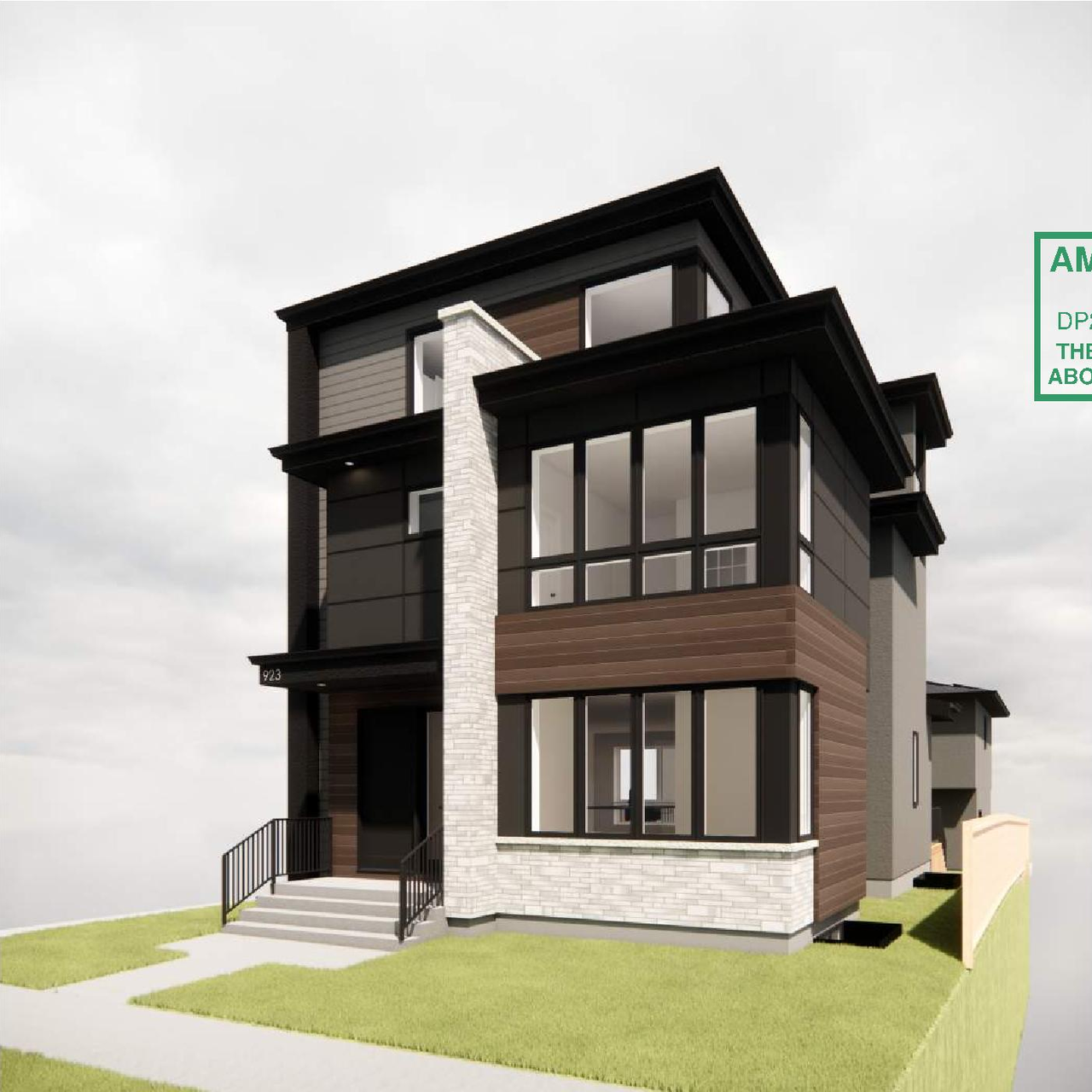 Rendering of building from page 7 of the file 'DP2026-01875 - DMAP Plans Amended (8MB) 2026-06-05'