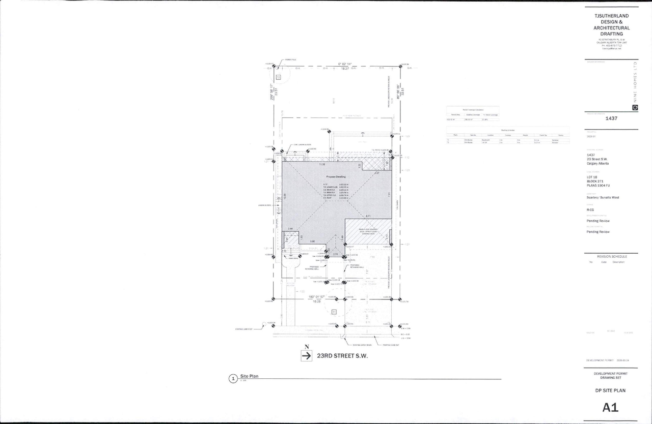Construction site plan for project from page 2 of the file 'DP2026-01892 DMAP Plans Submitted 2026-08-04 1MB'