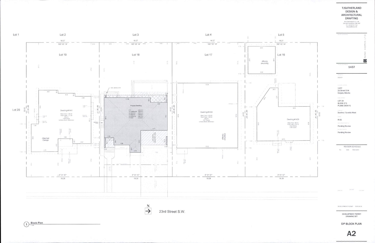 Construction site plan for project from page 3 of the file 'DP2026-01892 DMAP Plans Submitted 2026-08-04 1MB'