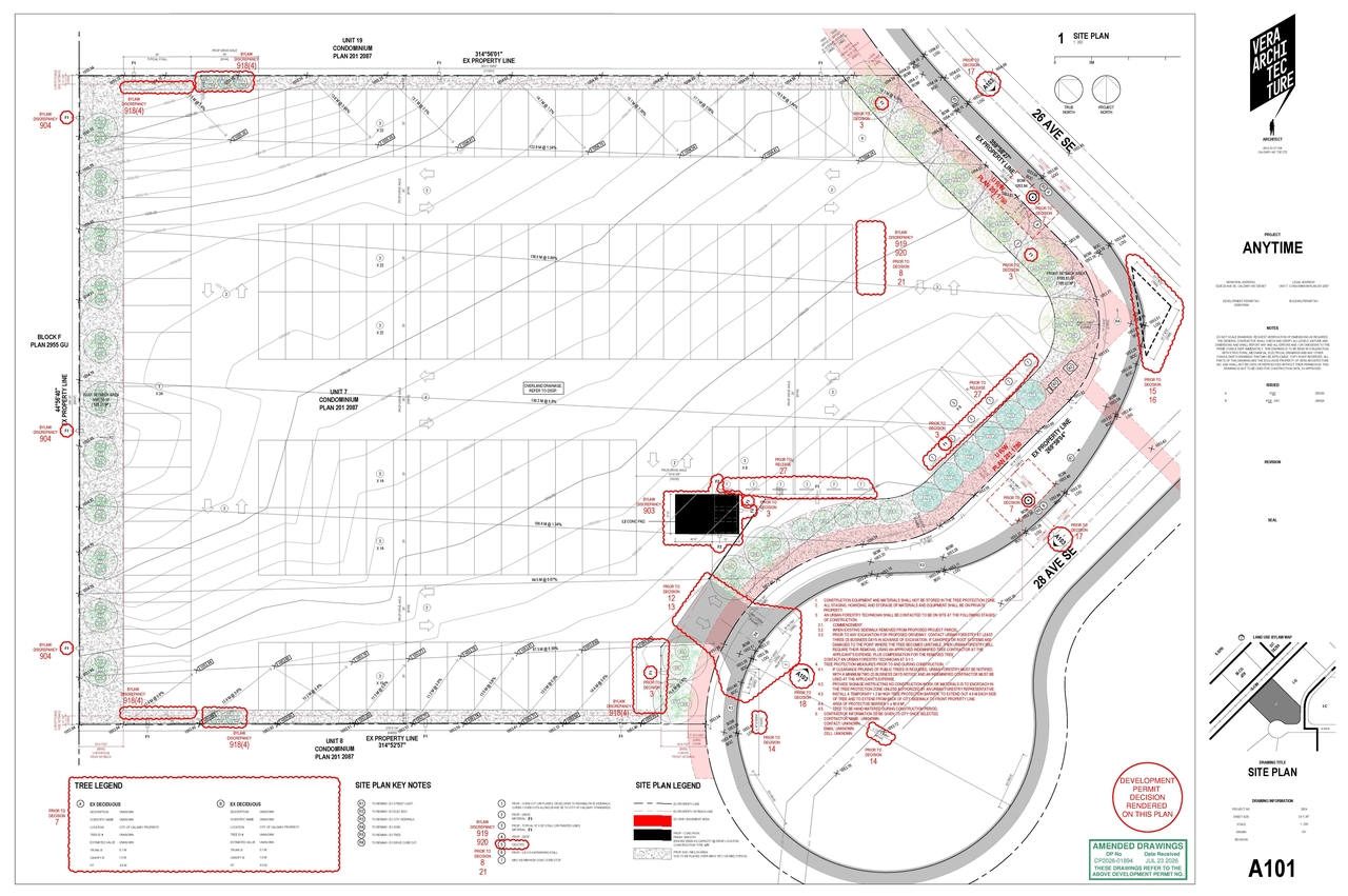 Construction site plan for project from page 4 of the file 'DP2026-01894 - DMAP DECISION RENDERED (7MB) 2026-07-30'