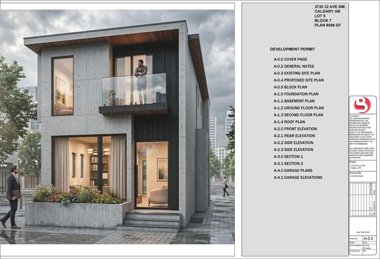 Rendering of building from page 1 of the file 'DP2026-01905 DMAP Plans Submitted 12MB'