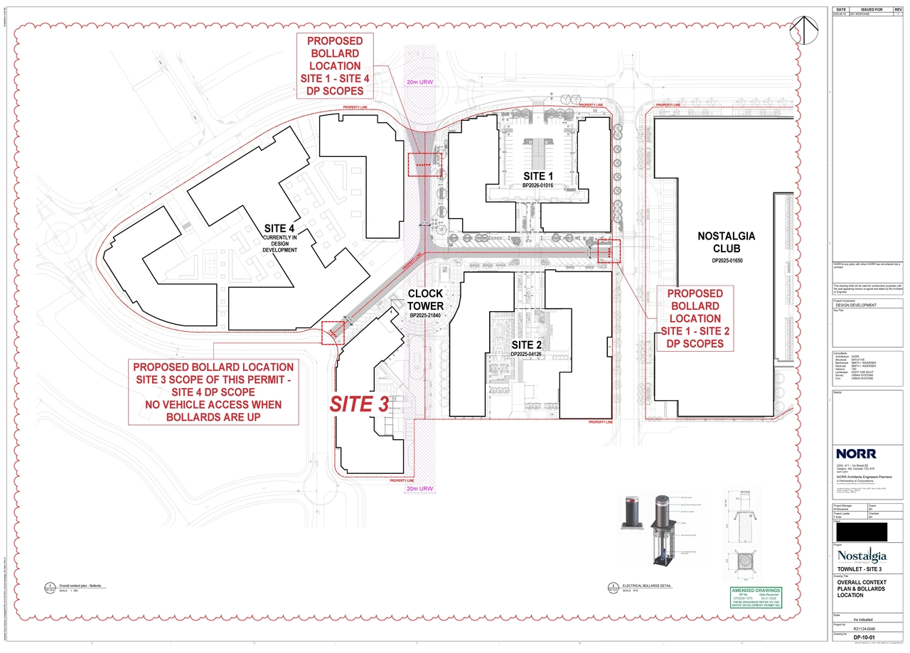 Construction site plan for project from page 2 of the file 'DP2026-01975 DMAP Plans (Amended) 2026-09-21 (26MB)'