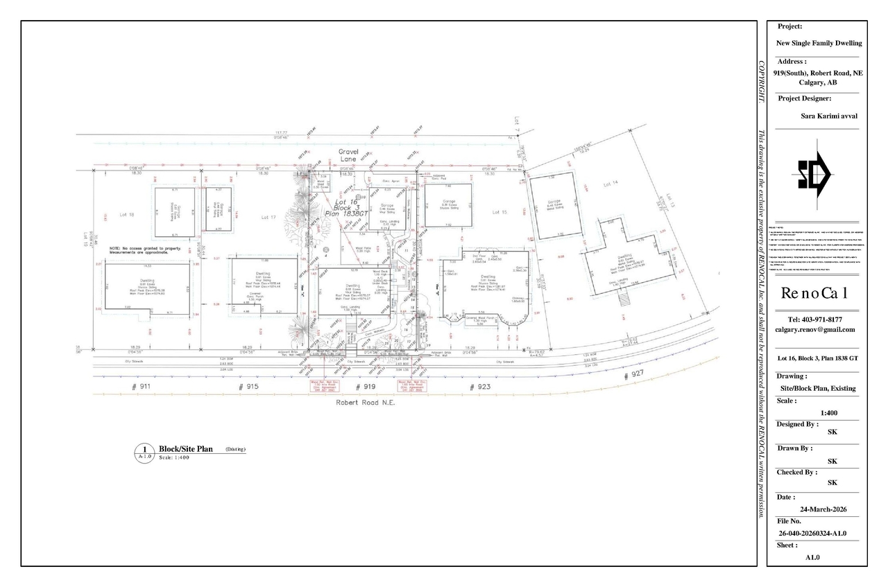 Construction site plan for project from page 2 of the file 'DP2026-01993 DMAP Plans Submitted 2026-04-09 700KB'