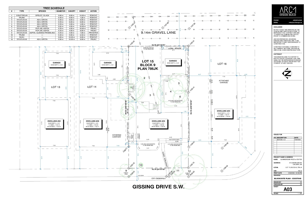 Construction site plan for project from page 3 of the file 'DP2026-01994 DMAP Plans (Submitted) 2026-04-08 (3MB)'