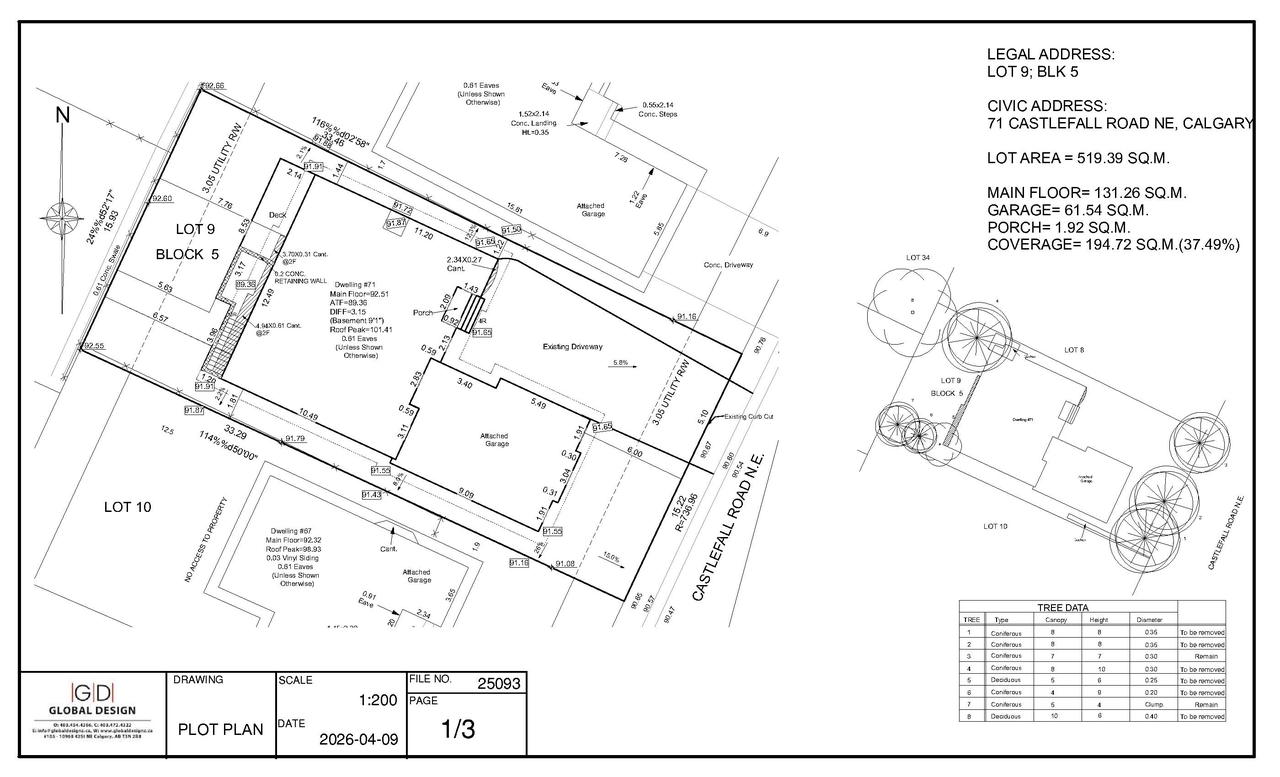 Construction site plan for project from page 4 of the file 'DP2026-02037 DMAP Plans Submitted 2026-04-21 600KB'