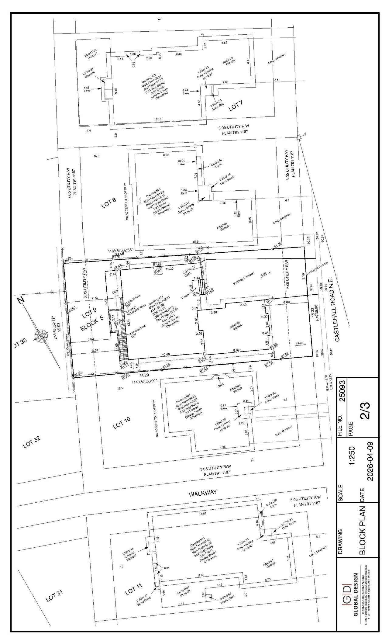 Construction site plan for project from page 5 of the file 'DP2026-02037 DMAP Plans Submitted 2026-04-21 600KB'