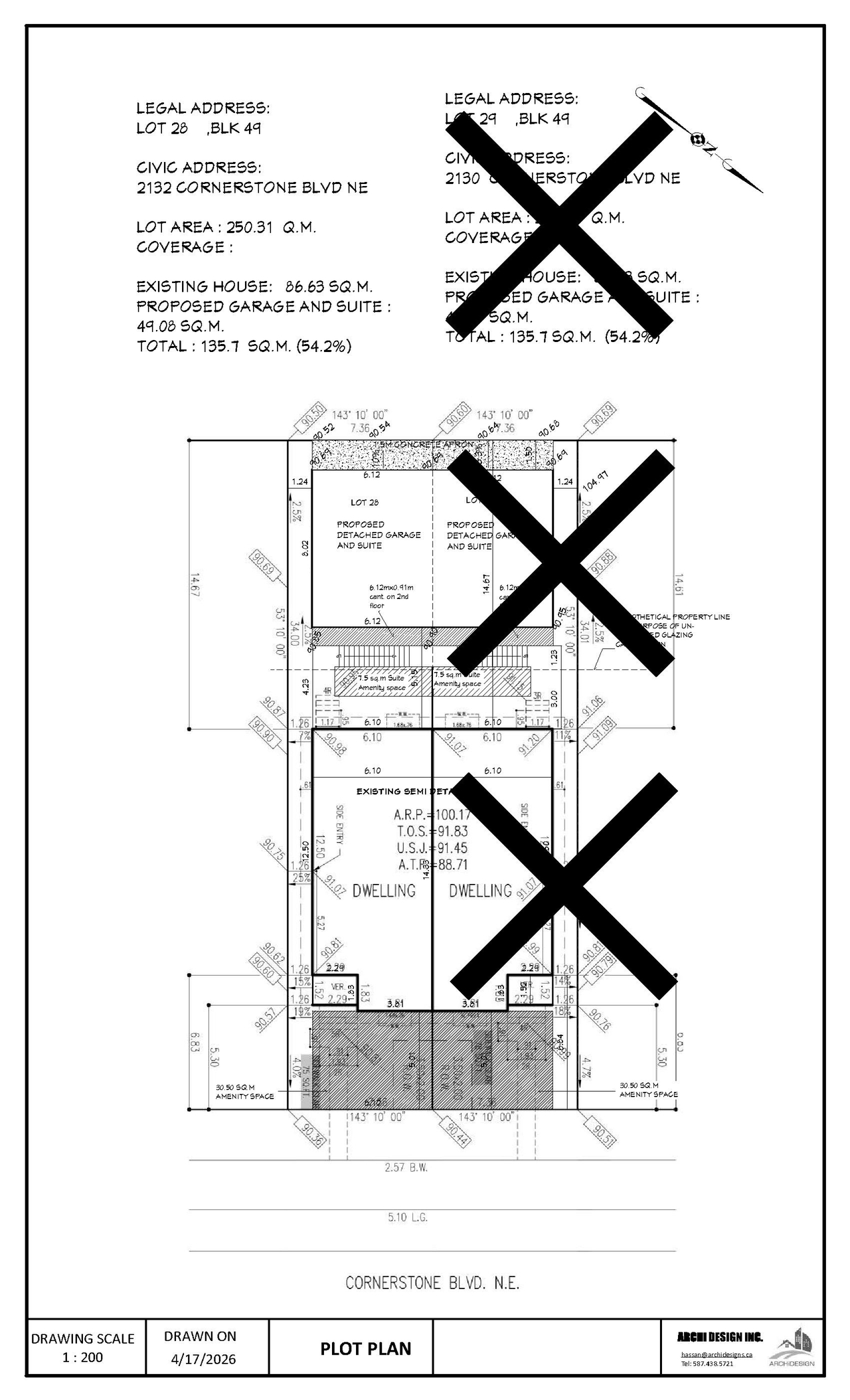 Construction site plan for project from page 1 of the file 'DP2026-02070 DMAP Plans (Submitted) 2026-04-22 (1MB)'
