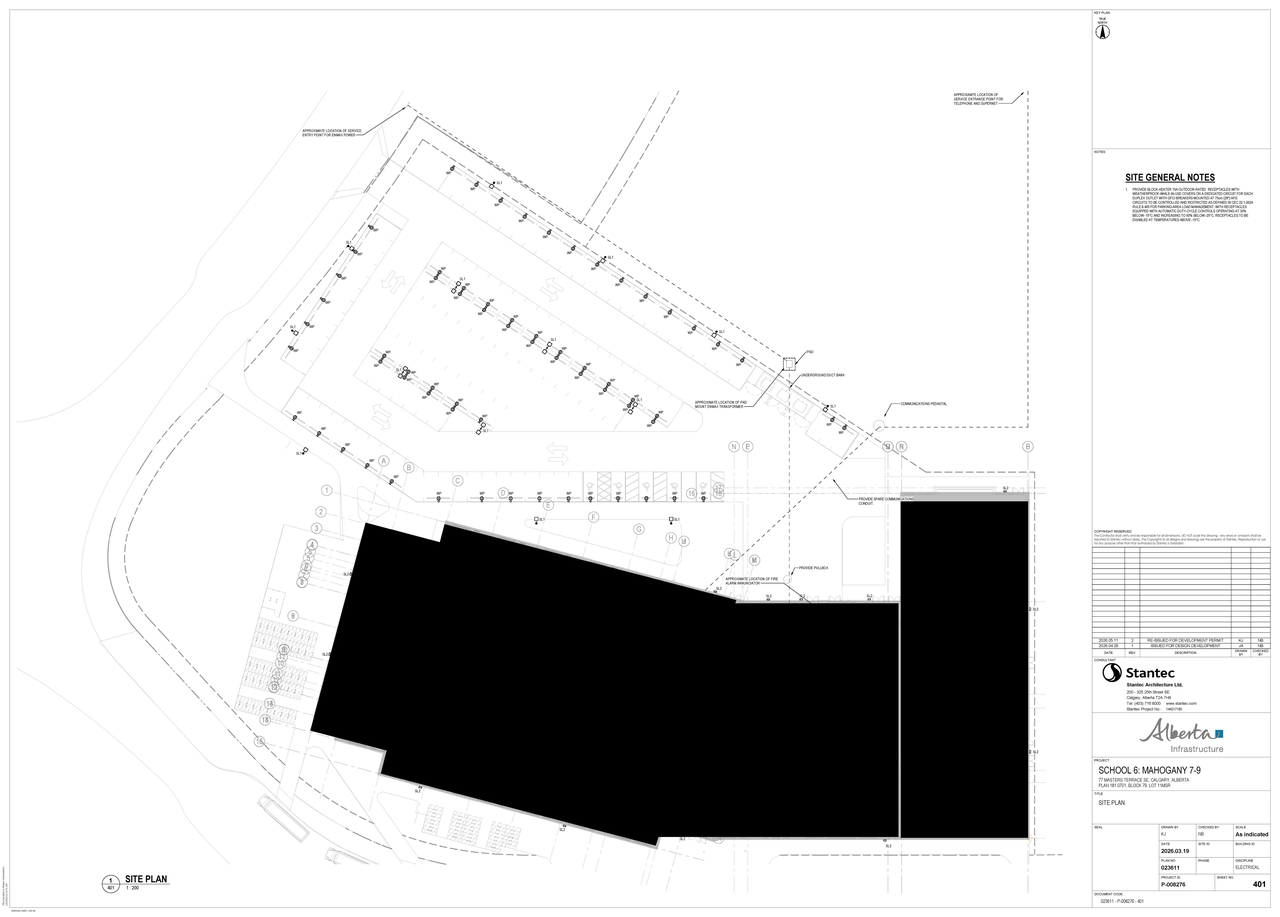 Construction site plan for project from page 14 of the file 'DMAP Plans (Submitted) DP2026-02091 (19MB) 2026-06-11'