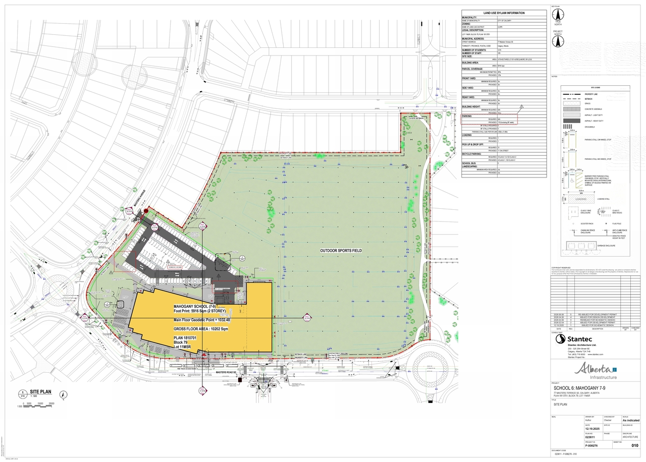 Construction site plan for project from page 2 of the file 'DMAP Plans (Submitted) DP2026-02091 (19MB) 2026-06-11'