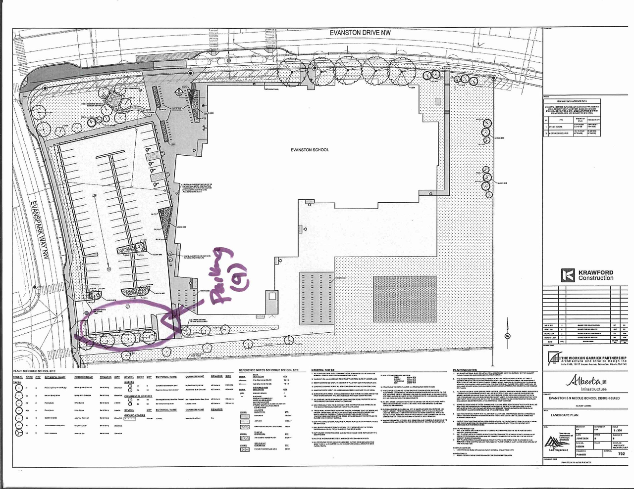 Construction site plan for project from page 1 of the file 'DP2026-02116 DMAP Plans Submitted 600KB'