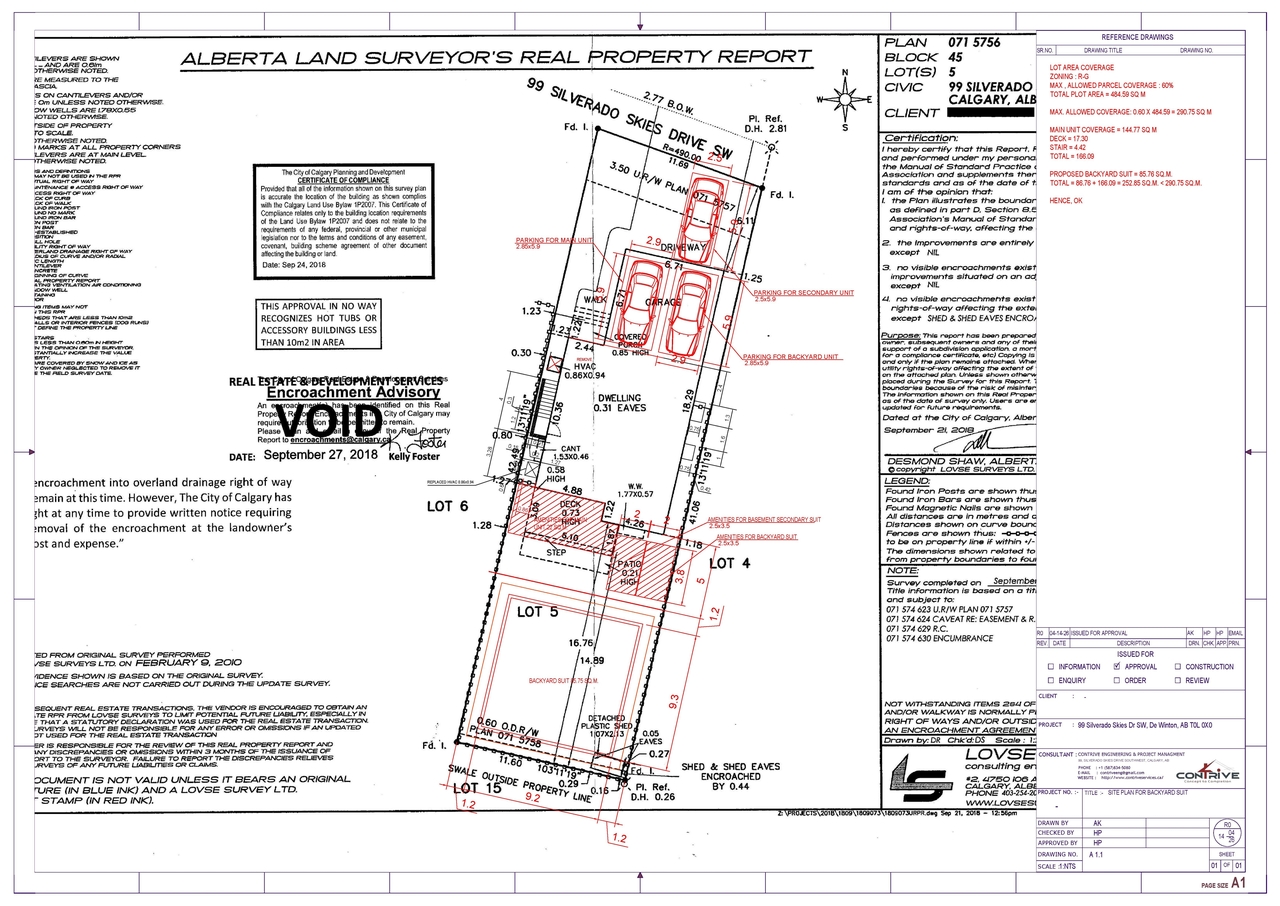 Construction site plan for project from page 1 of the file 'DP2026-02156 DMAP Plans (Submitted) 2026-04-14 (2MB)'