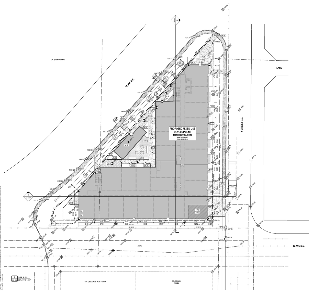 Floor plan for project from page 4 of the file 'DP2026-02161 DMAP Plans Submitted (8MB) 2026-04-15'
